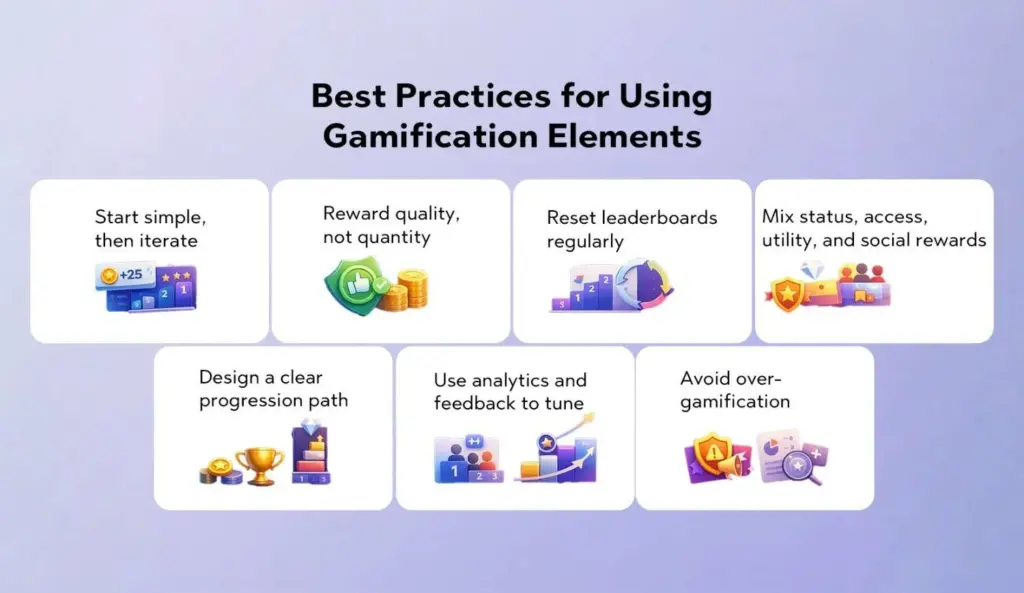 Best Practices for Using Gamification Elements