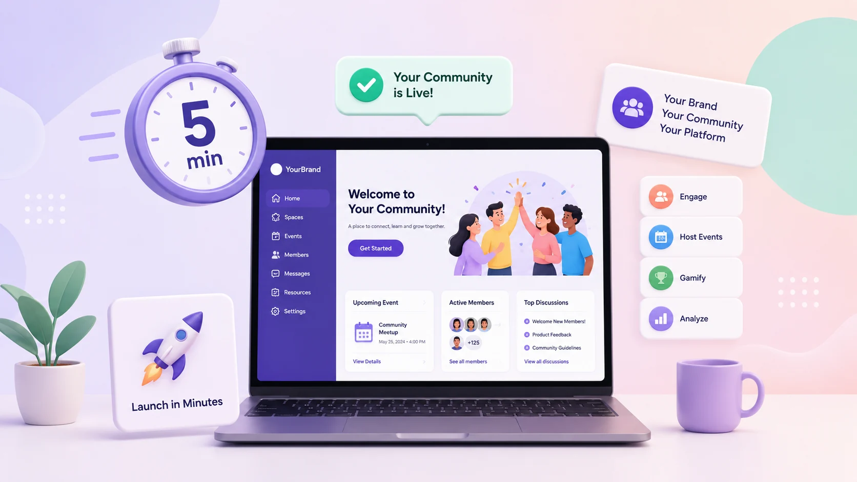 How to Launch Your Own Branded Community in 5 Minutes